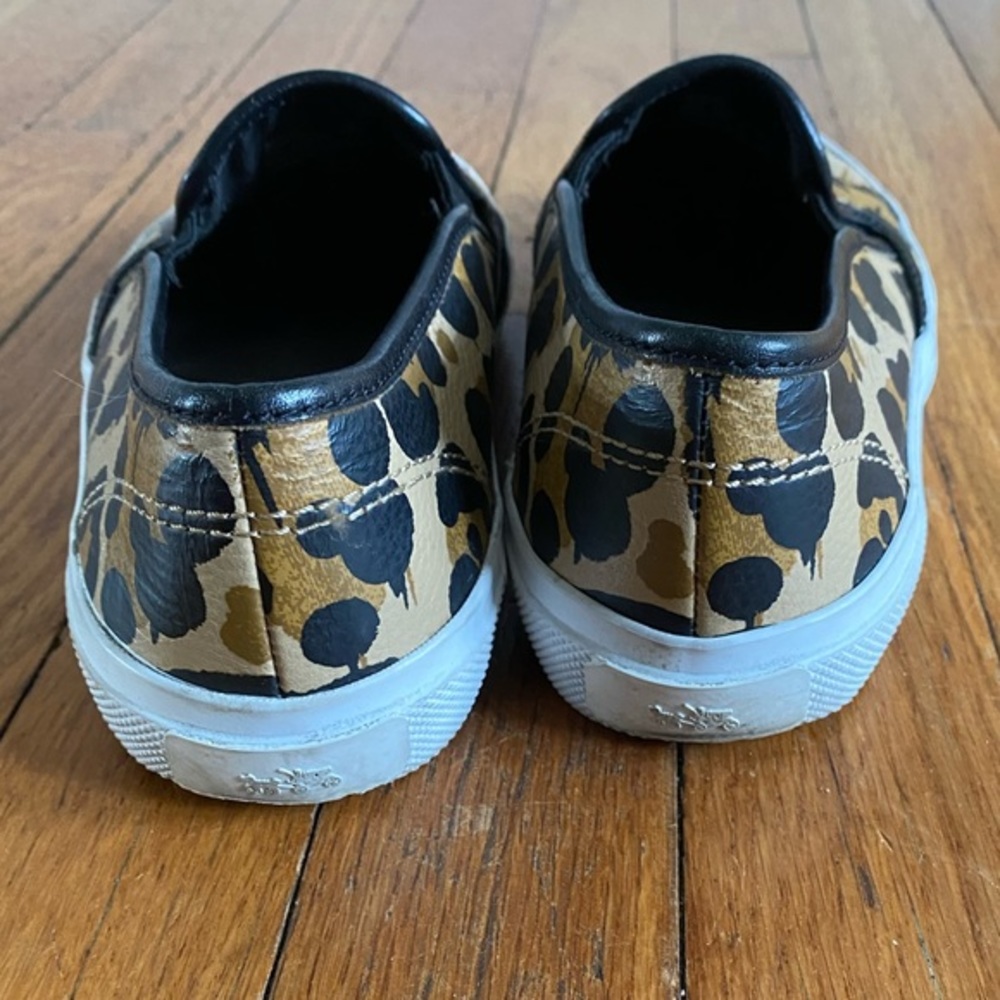 COACH Chrissy Wild Beast Leopard Print Slip On Sneakers Size 6.5 - Picture 3 of 10